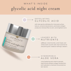 What’s In Glycolic Acid Night Cream – GUNILLA
